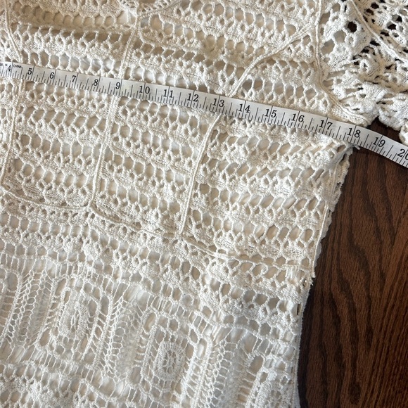 Coastal Cowgirl Boho Western Festival Cream Crochet Dress NWOT EST 1946 Sz L - Picture 10 of 12